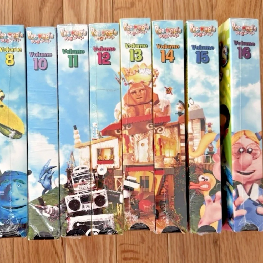Pee Wee's Playhouse VHS Set of 11 Tapes - 9 are Factory Sealed PeeWee Herman